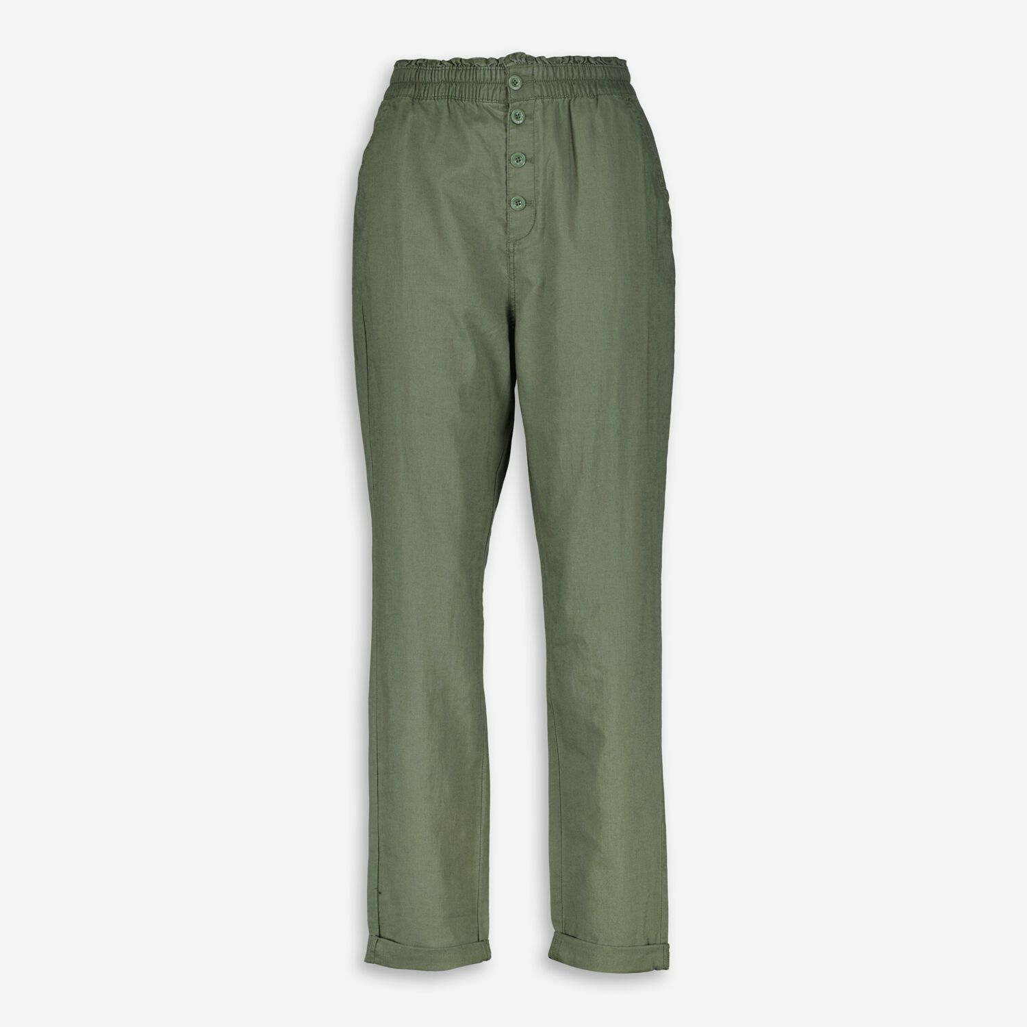 Темно-зеленые брюки из смесового льна QS by s. Oliver футболка qs by s oliver артикул 50 2 51 12 130 2127900 цвет lilac pink 41d0 размер xl
