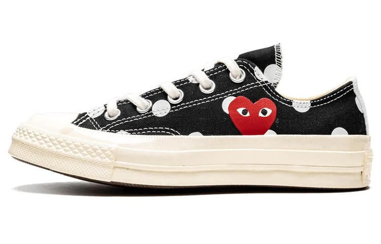 

CDG Play x Converse Chuck Taylor All-Star 70 Ox Comme des Garcons PLAY Черные в горошек унисекс