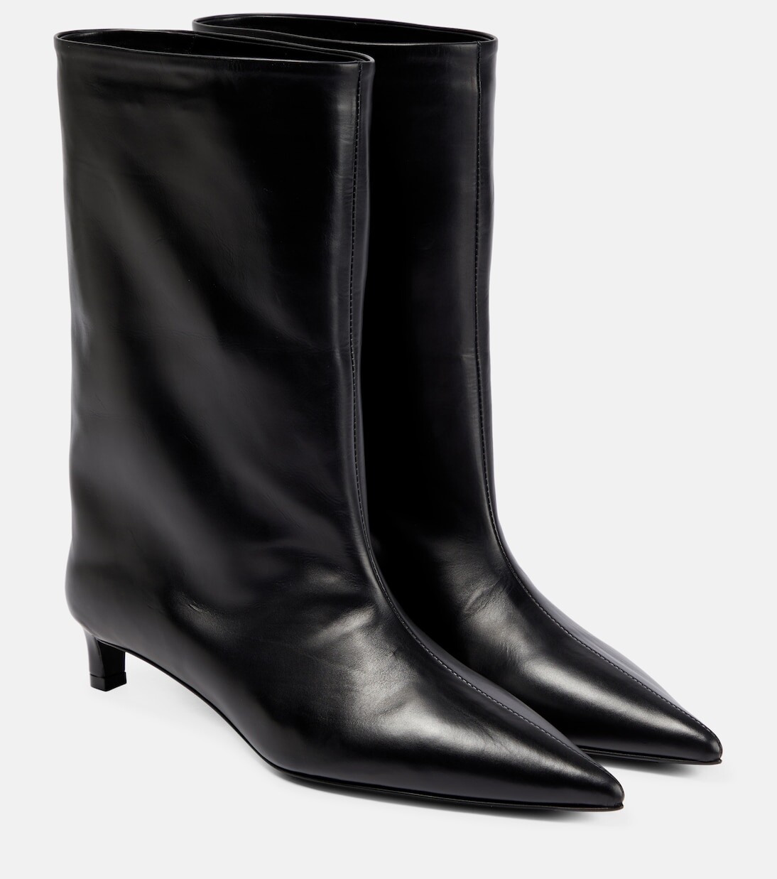 

Кожаные ботильоны Jil Sander, черный