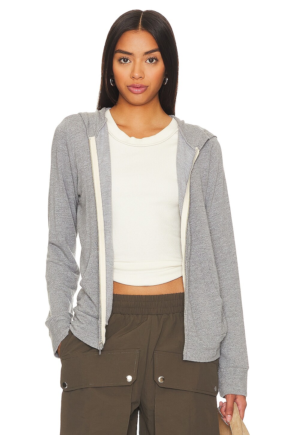 

Толстовка MONROW Zip Up Hoody, цвет Dark Heather