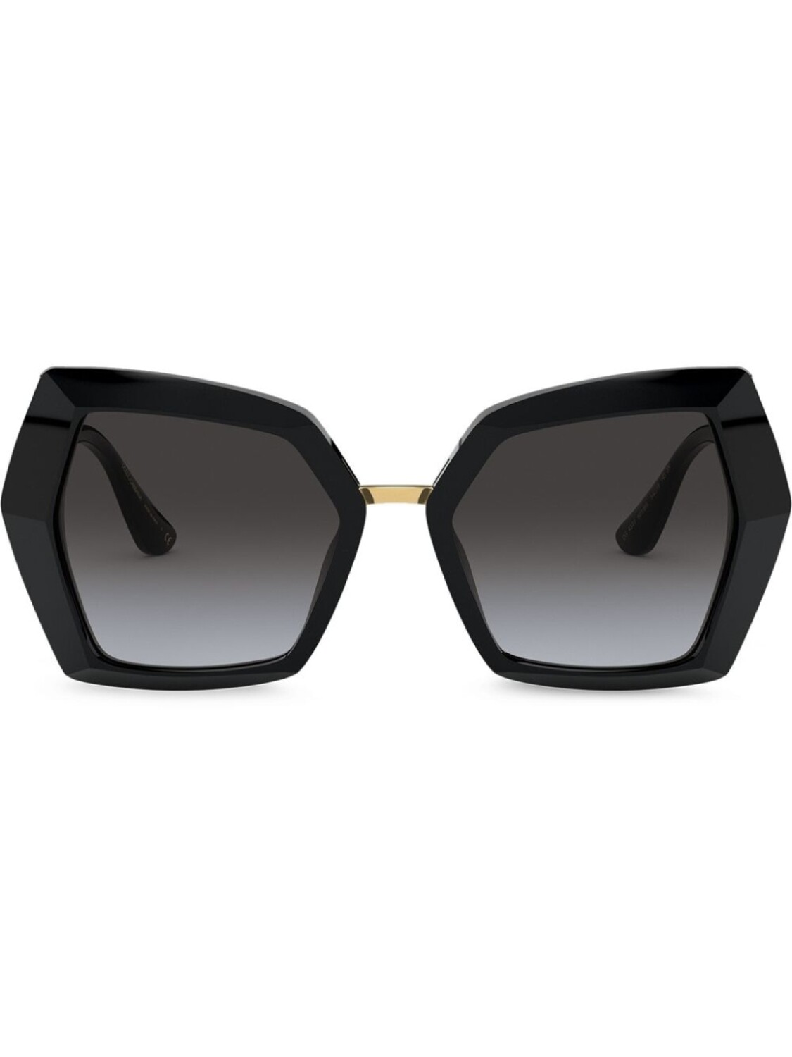 

Dolce & Gabbana Eyewear солнцезащитные очки в массивной оправе с монограммой, черный