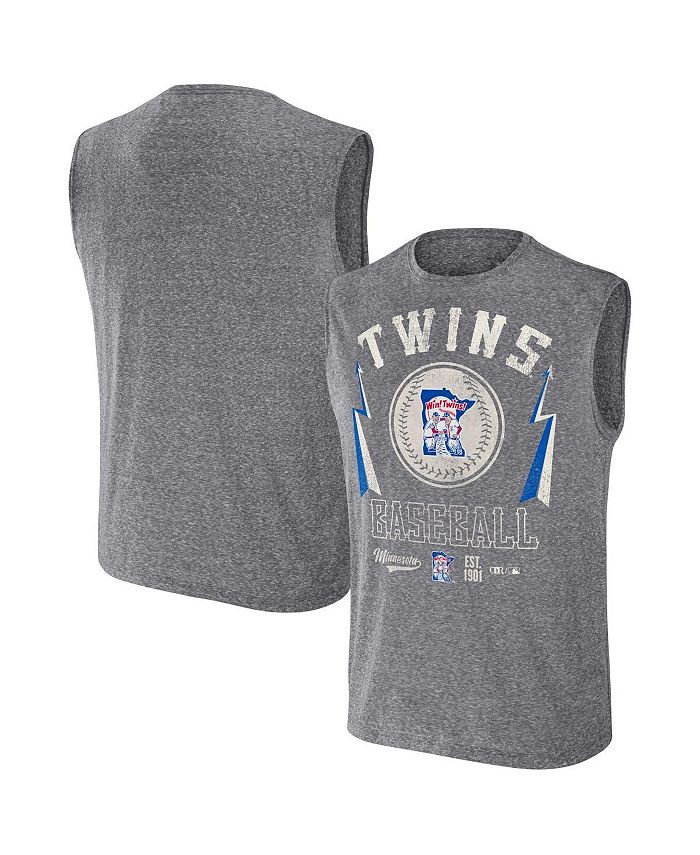 

Мужская майка Darius Rucker Collection от Charcoal Minnesota Twins Muscle Tank Top Fanatics, серый