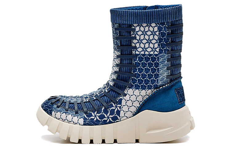 

LI-NING 1990 1990 Lifestyle Shoes Women's High-top Strait Blue/White