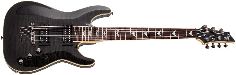 

Электрогитара Schecter Omen Extreme-7 #2007 See-Thru Black Arched QM Top Electric Guitar