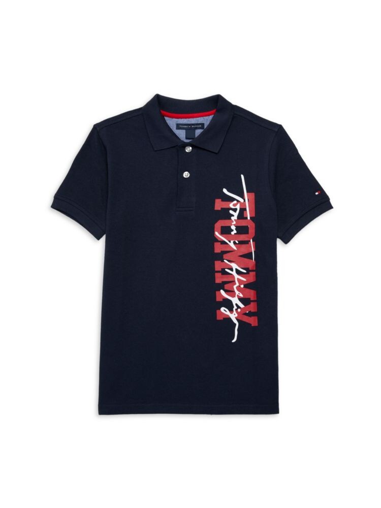 

Рубашка-поло с логотипом для мальчиков Tommy Hilfiger, темно-синий