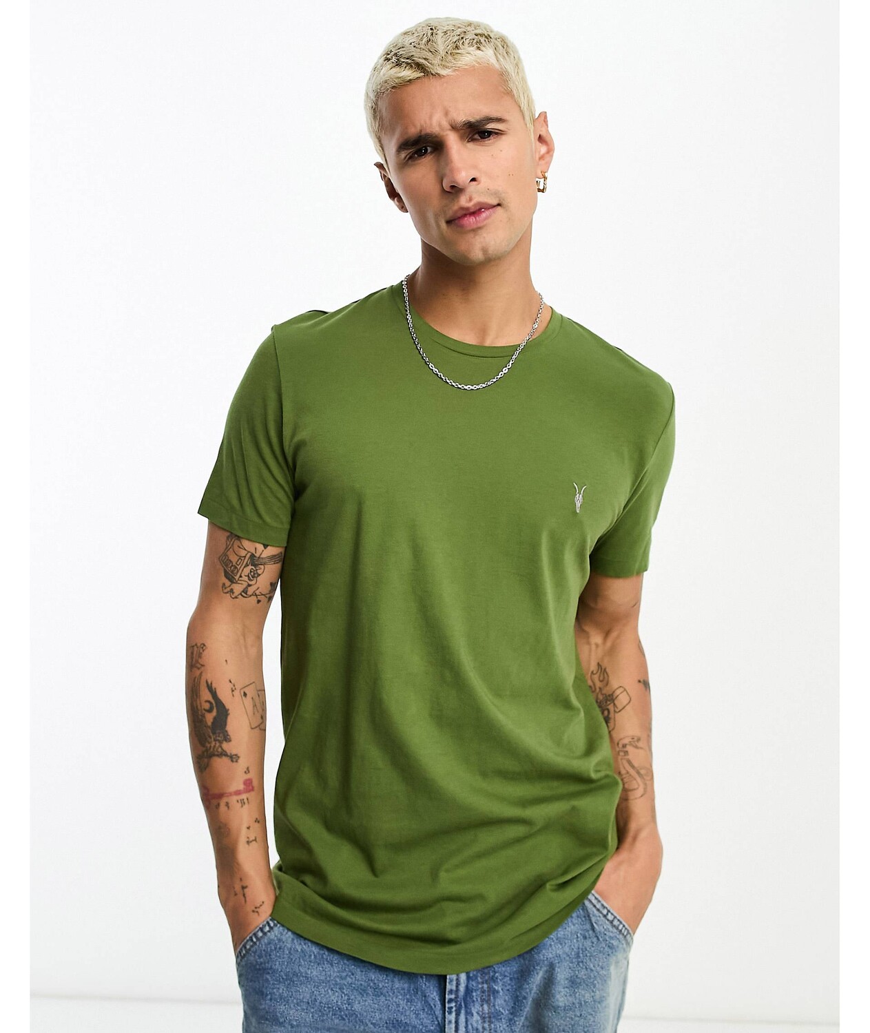 

Зеленая кактусовая футболка AllSaints Tonic только для asos, Зеленый