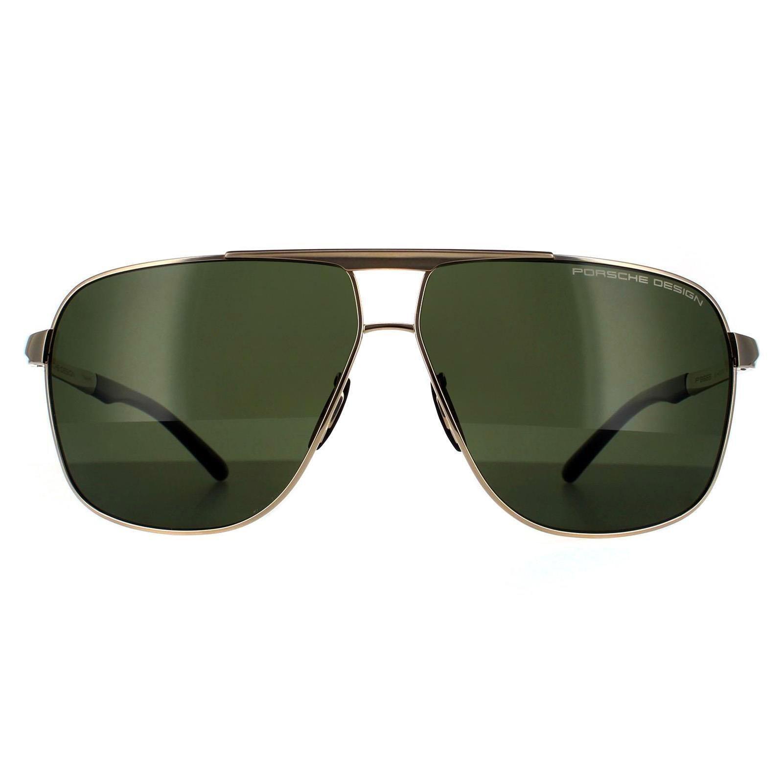 Поляризованные солнцезащитные очки Aviator золотисто-зелено-серые Porsche Design, золото светильник uniel ulu b10a 3w green ip67 grey ulu b