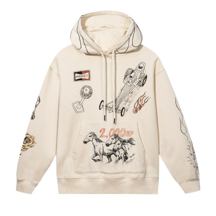 

Худи Market Horsepower Hoodie, кремовый