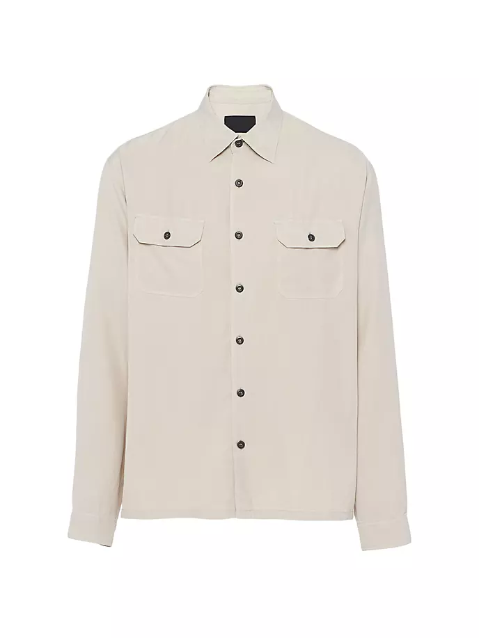 

Шелковая рубашка Prada, цвет beige khaki