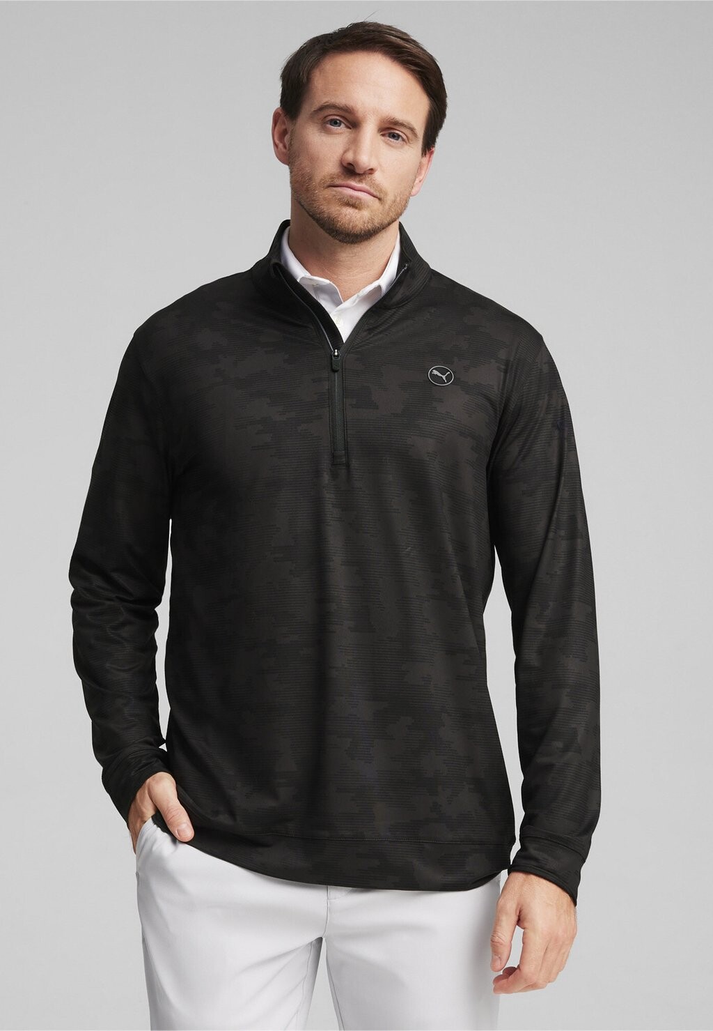 

Флисовая толстовка Cloudspun Camo Puma Golf, черный