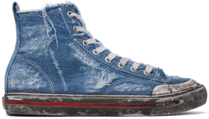 

Бело-голубые кроссовки Diesel S-Athos Mid