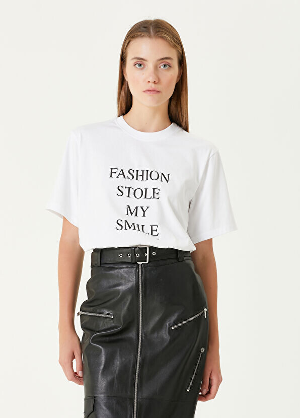 

Футболка с принтом Victoria Beckham, белый
