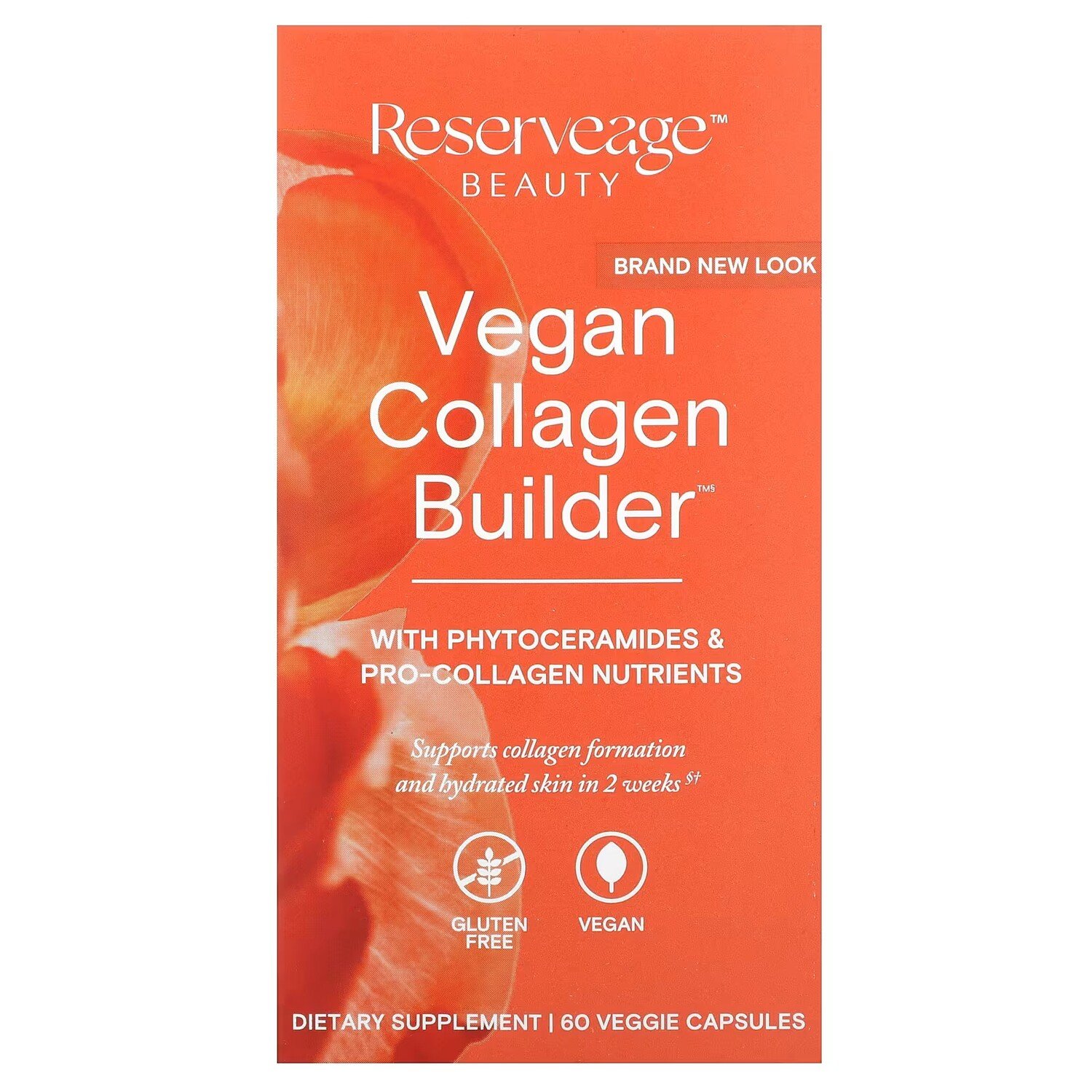 Пищевая добавка коллагеновая Reserveage Nutrition, 60 растительных капсул reserveage nutrition collagen booster добавка с коллагеном 120 капсул