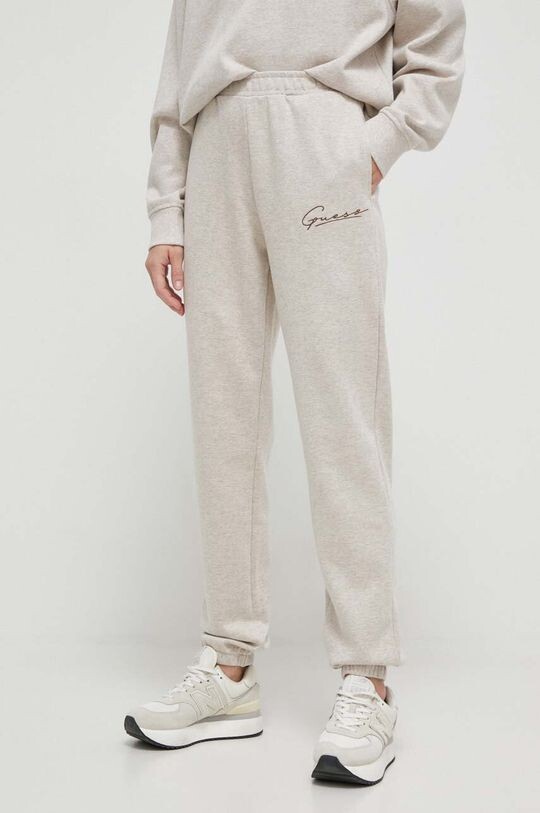 

Хлопковые брюки Guess, бежевый