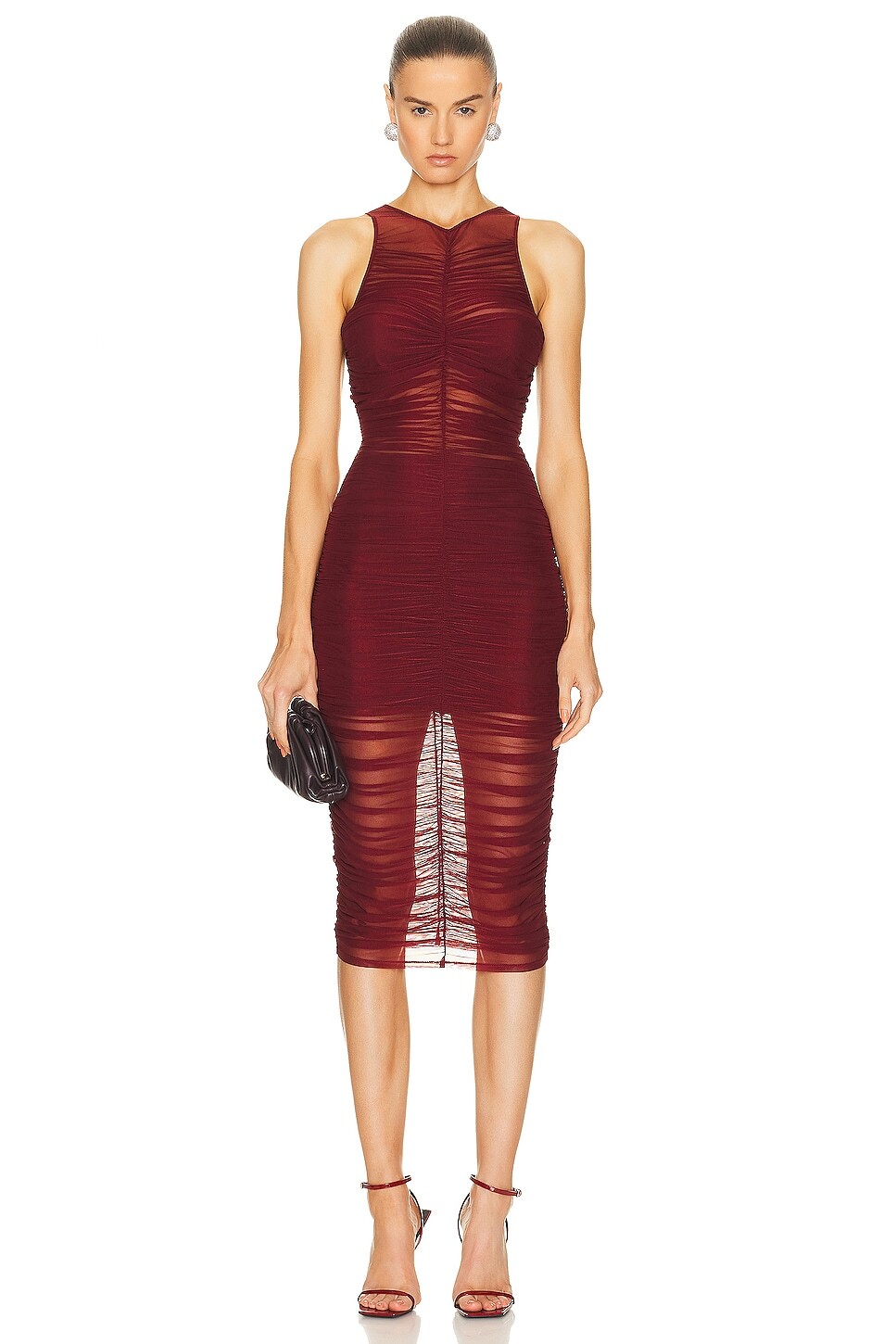 

Платье Fleur Du Mal Ruched Front High Neck, цвет Cinnamon
