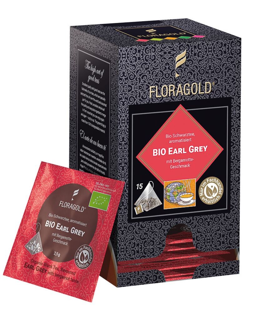 

Чай черный EARL GREY от Floragold, 15 пакетиков-пирамидок