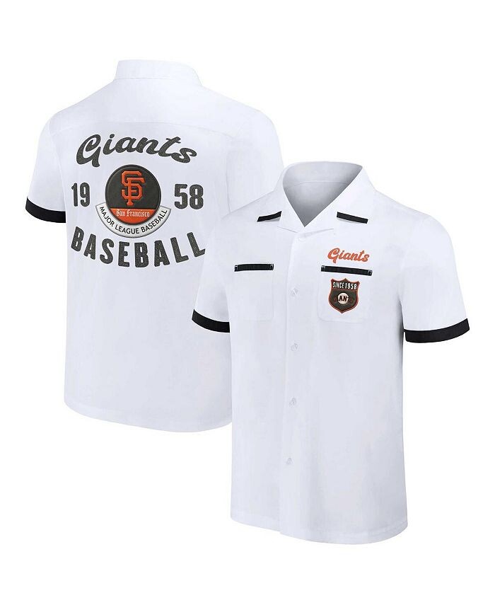 

Мужская рубашка на пуговицах для боулинга Darius Rucker Collection от White San Francisco Giants Fanatics, белый