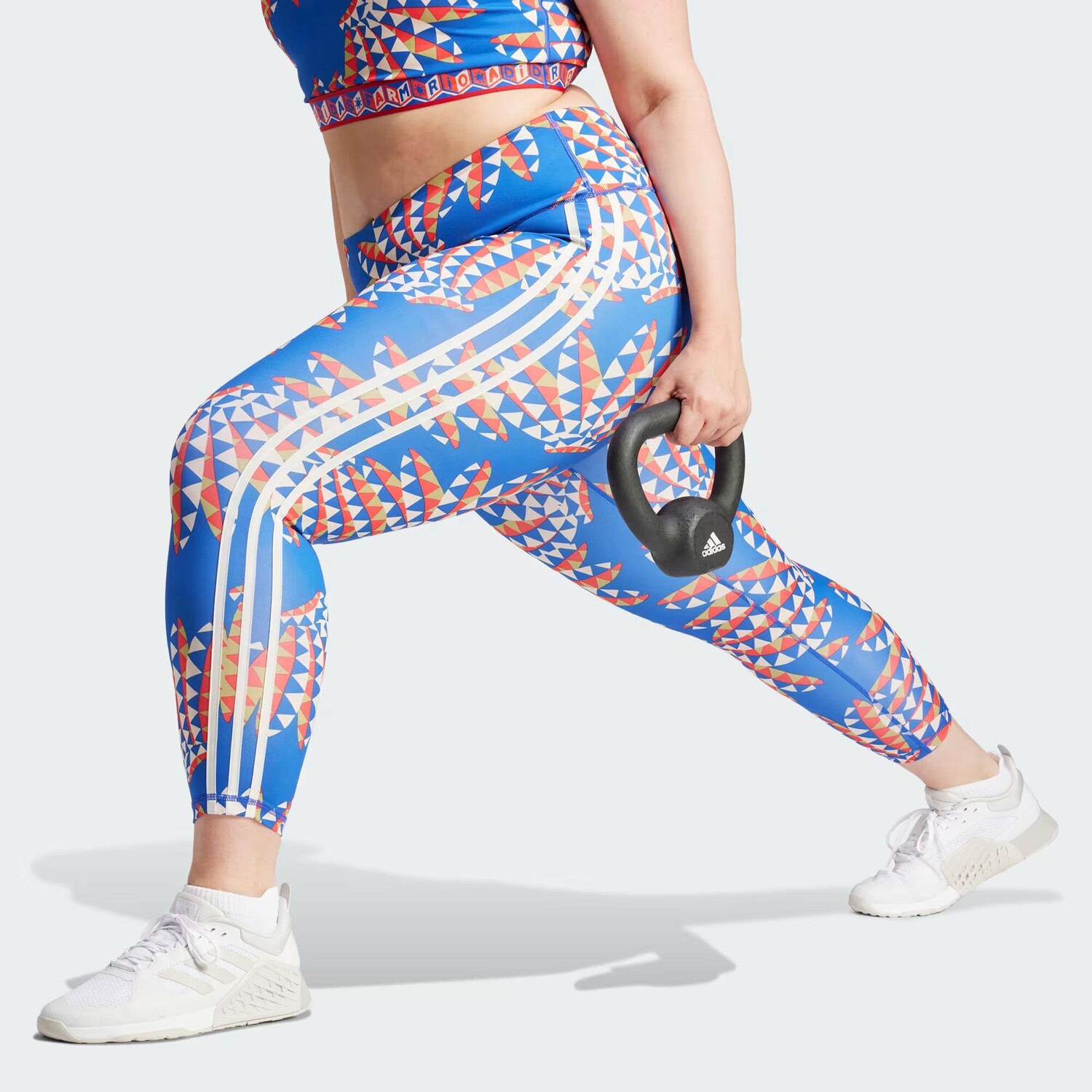 

Леггинсы x FARM Rio 7/8 (большие размеры) Adidas, цвет Bold Blue/Bliss Orange