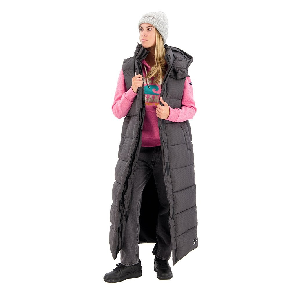 цена Жилет Superdry Ripstop Longline Down Vest, серый