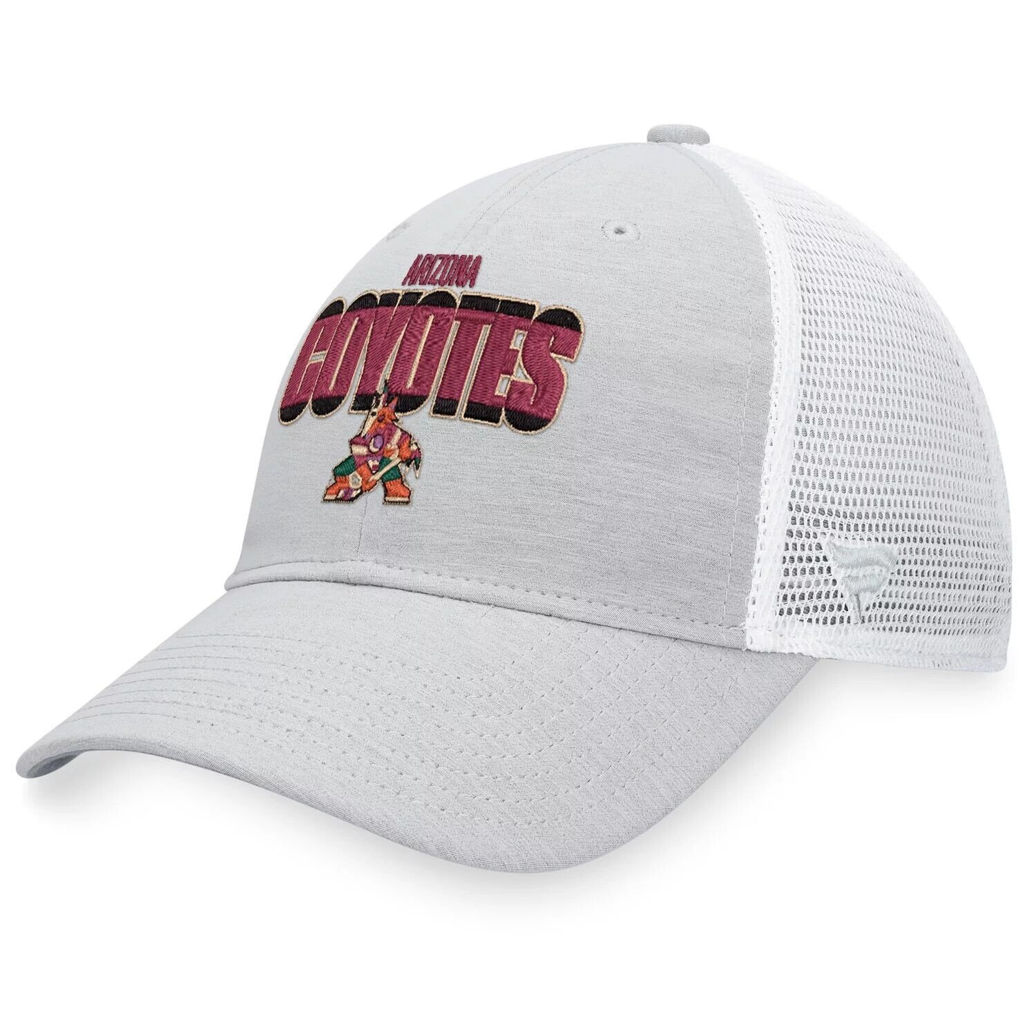 

Мужская кепка Fanatics с логотипом Heather Grey/White Arizona Coyotes Team Trucker Snapback