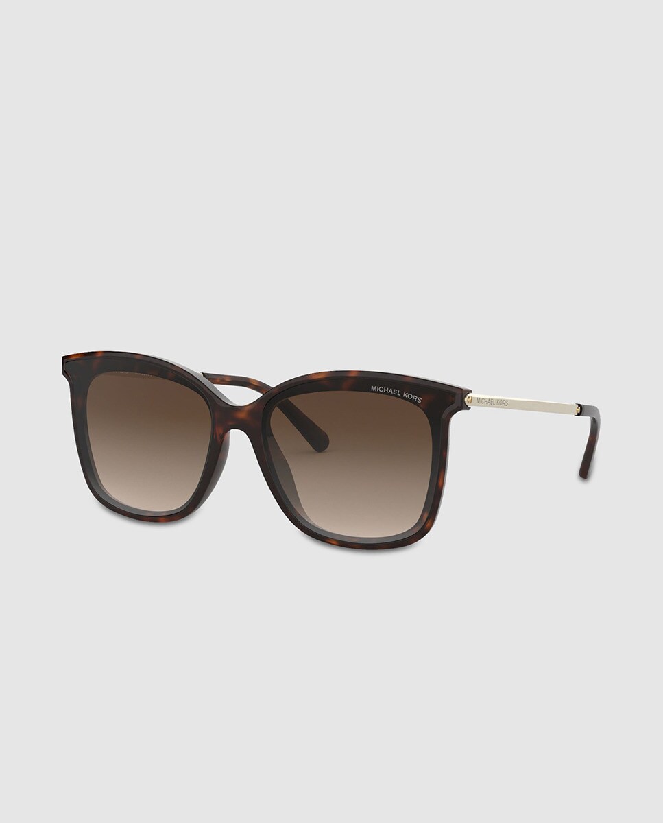Коричневые солнцезащитные очки цвета Гавана с металлическими дужками Michael Kors, коричневый