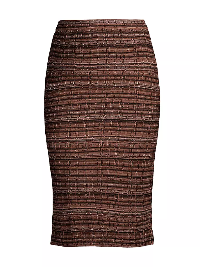 Твидовая трикотажная юбка-карандаш Ming Wang, Plus Size, мультиколор