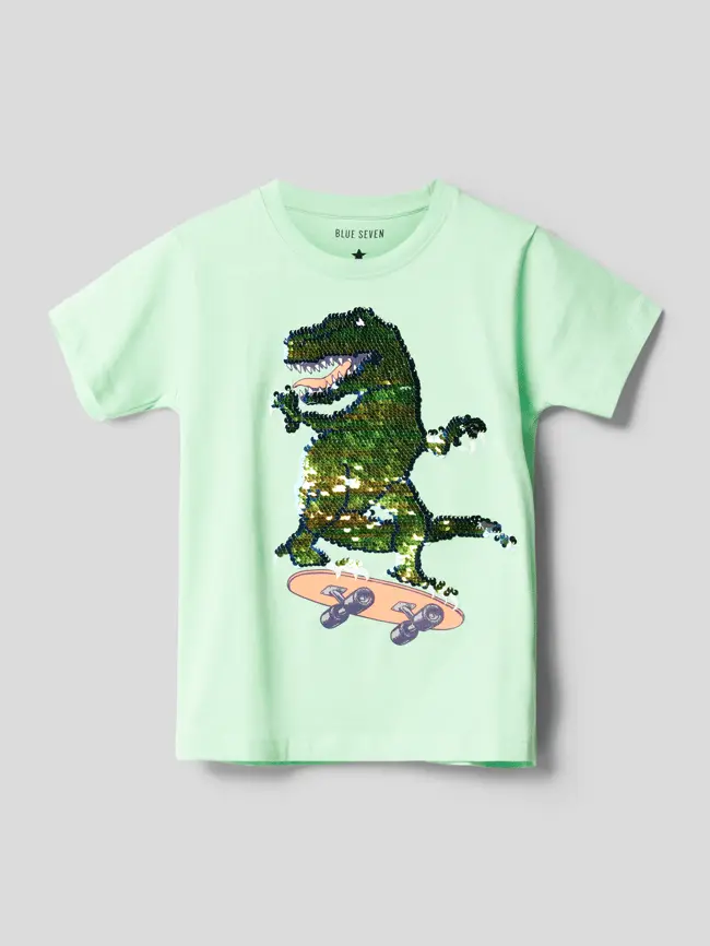 

Футболка с мотивным принтом Blue Seven, светло-зеленый