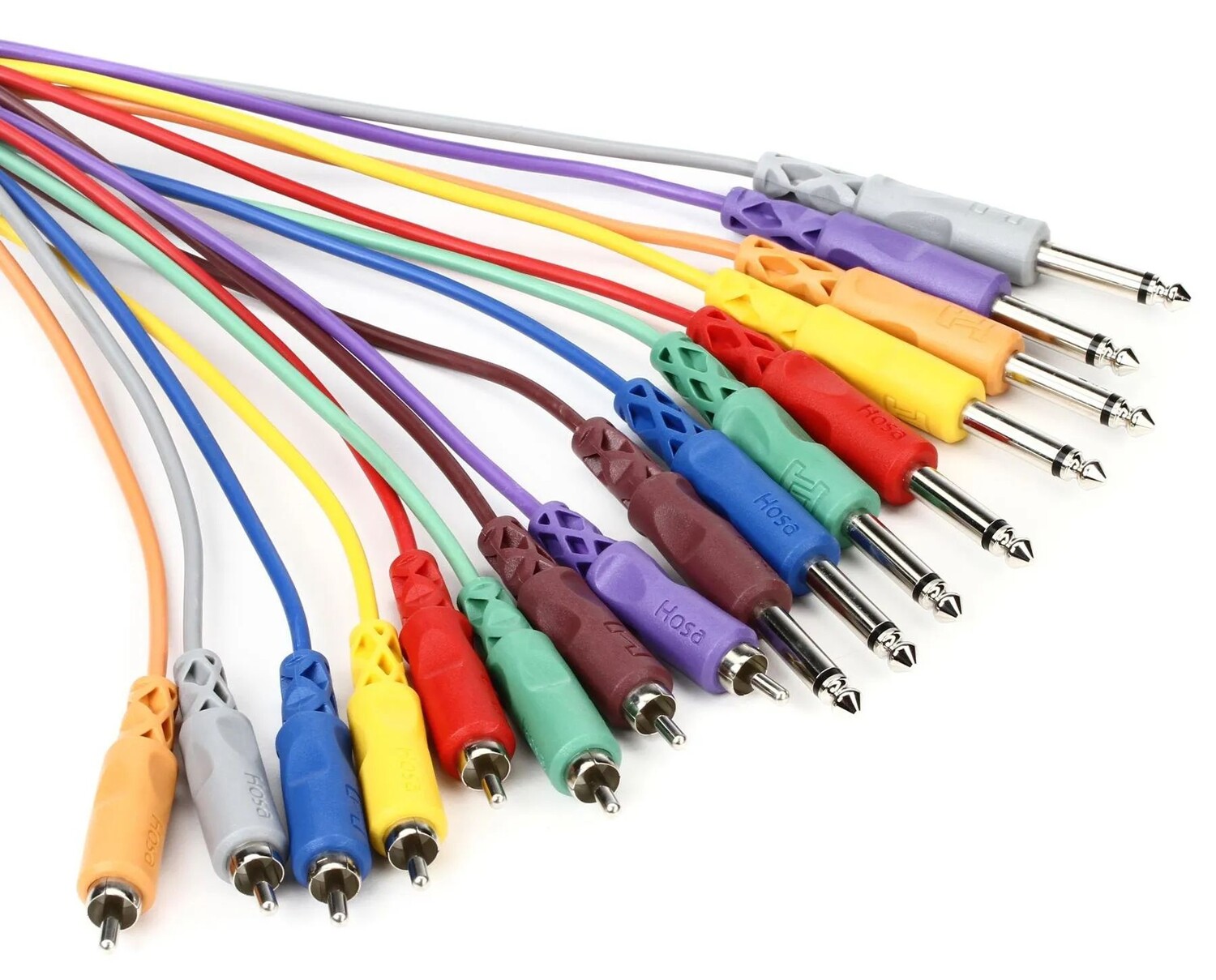 

Hosa CPR-802 8-канальный 1/4-дюймовый штекер TS на RCA-папа Snake — 6,6 фута