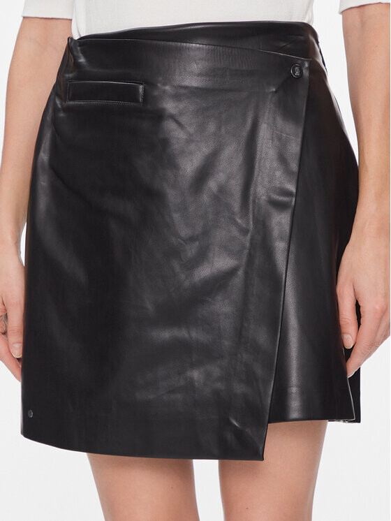 

Юбка из искусственной кожи, стандартного кроя Dkny, черный