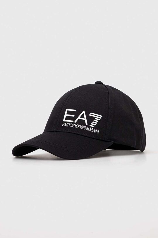 

Хлопковая бейсболка EA7 Emporio Armani, черный