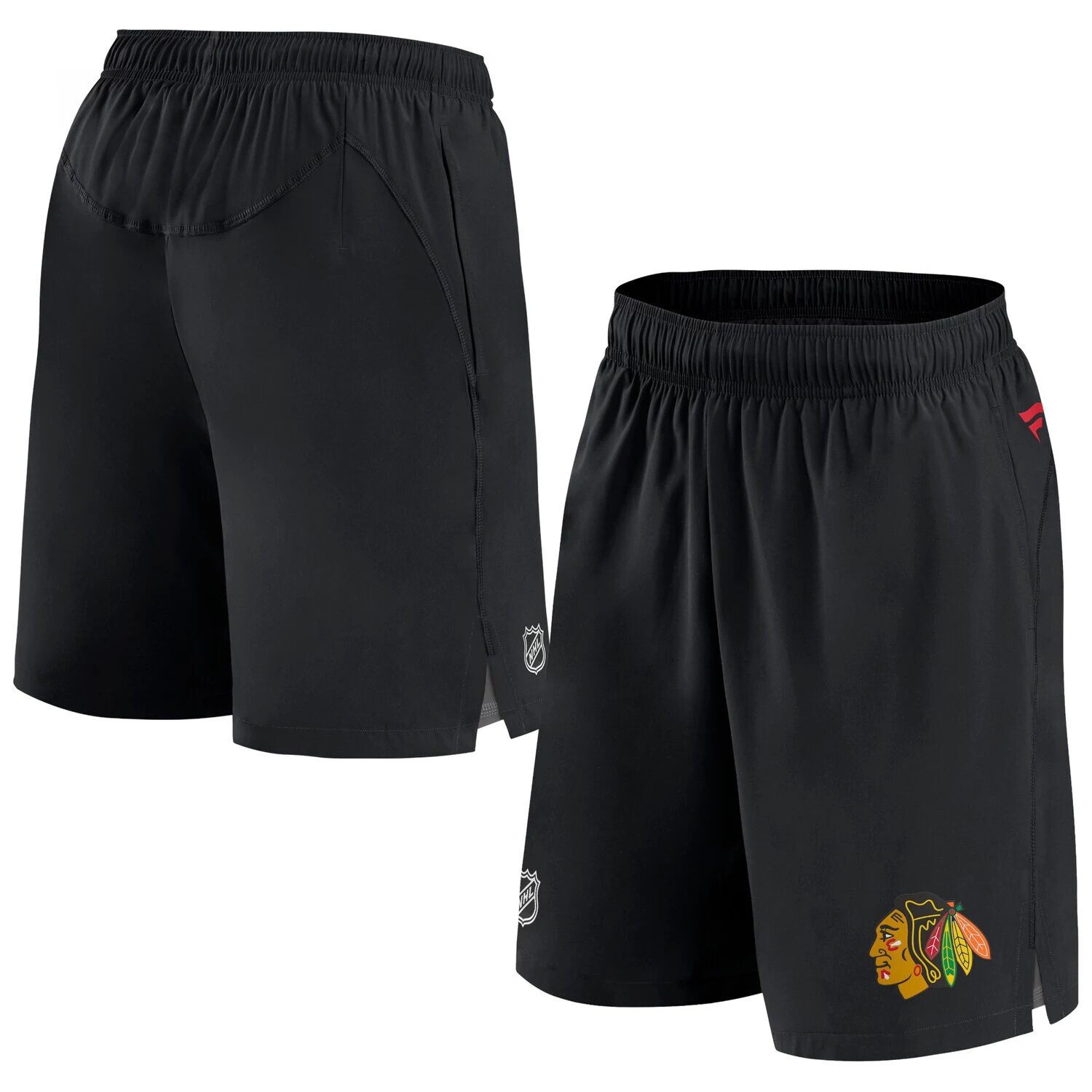 

Мужские фирменные черные шорты Chicago Blackhawks Authentic Pro Rink Fanatics