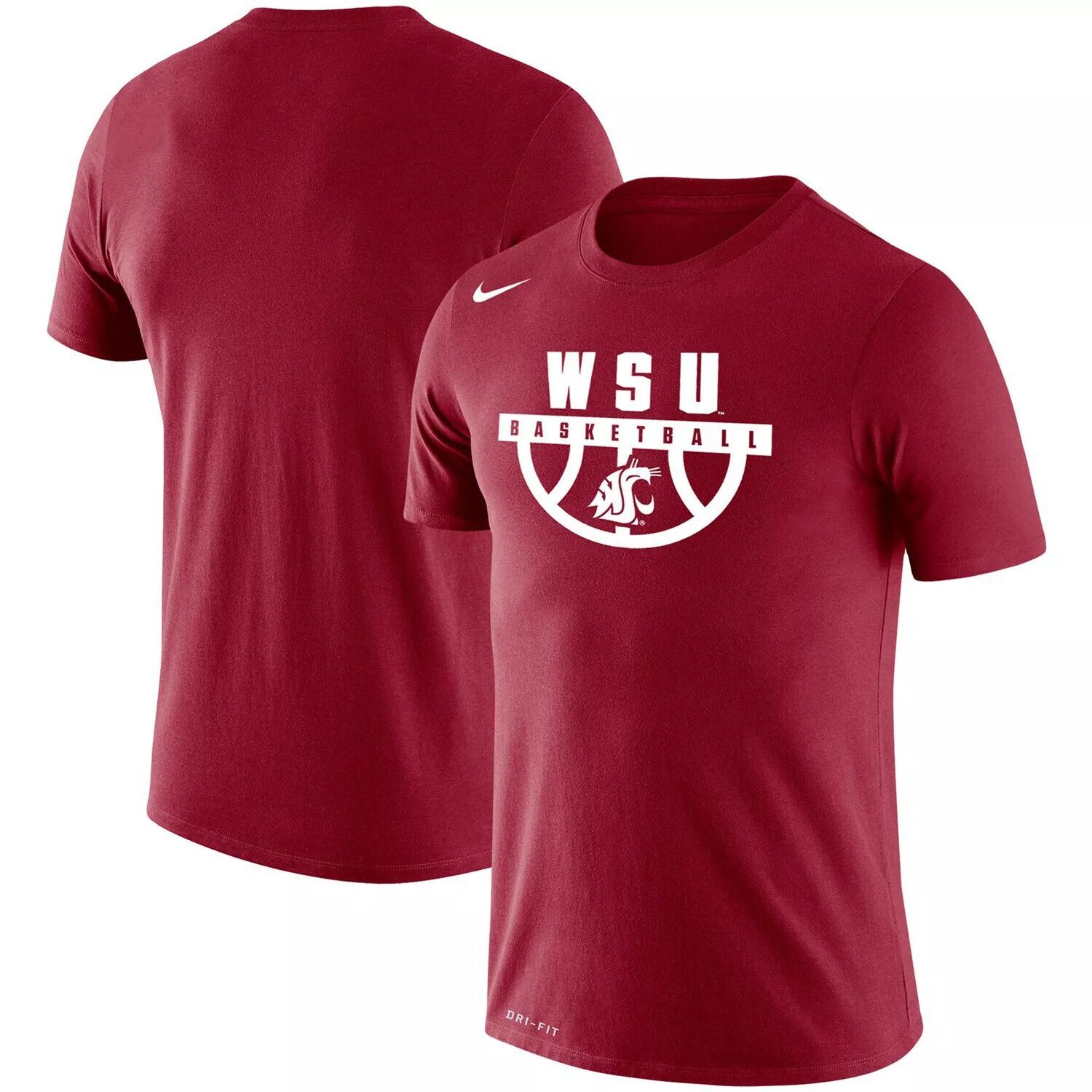 

Мужская малиновая футболка Washington State Cougars Basketball Drop Legend Performance Nike, Красный