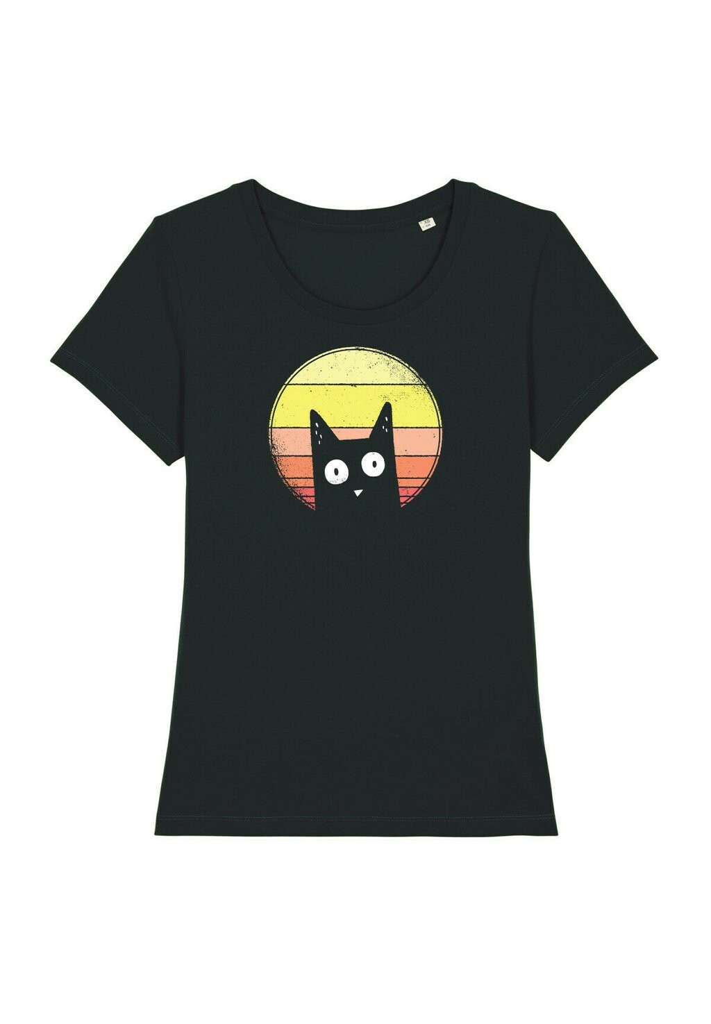 

Футболка с принтом SUNSET CAT Watapparel, цвет black