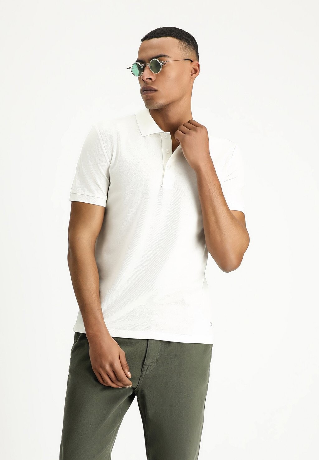 

Рубашка поло 3-BUTTON COLLAR Kigili, кремовый