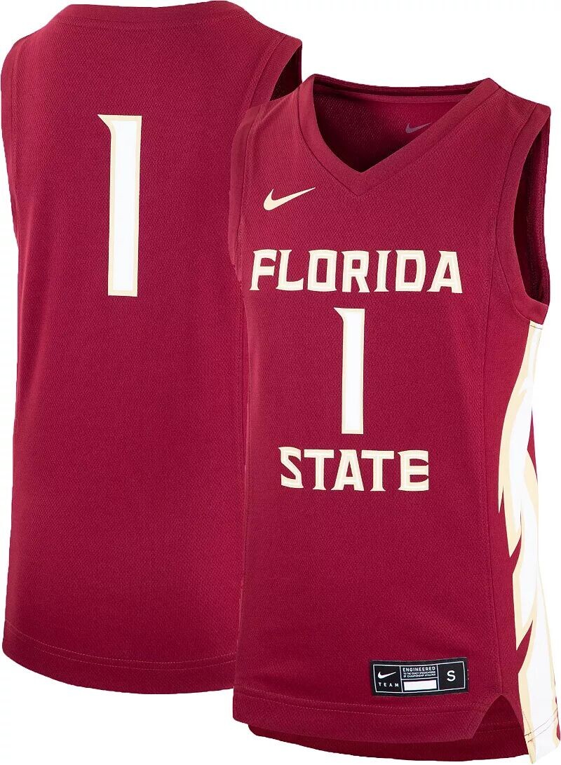 

Баскетбольная майка Nike Youth Florida State Seminoles # 1 Garnet Replica