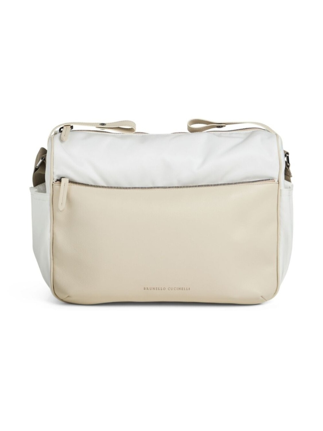 

Brunello Cucinelli Детская кожаная сумка для пеленания Brunello Cucinelli Kids, серый