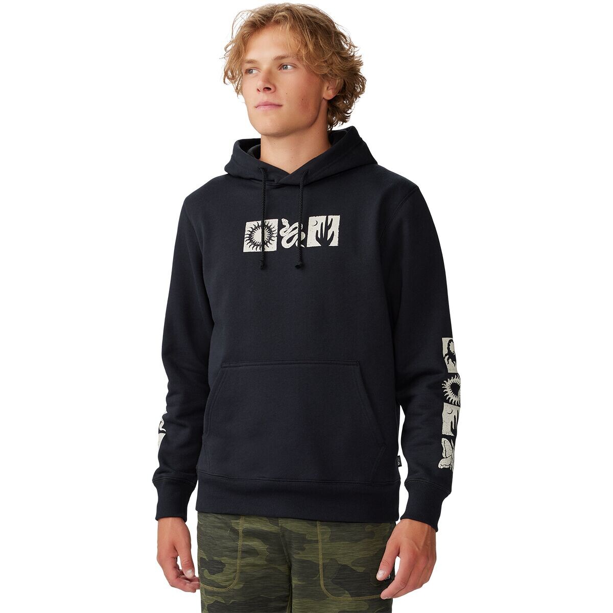 

Пуловер с капюшоном в клетку desert check Mountain Hardwear, черный