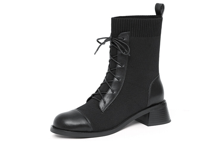 

Ботильоны женские Lily Wei, цвет Black Fleece-lined