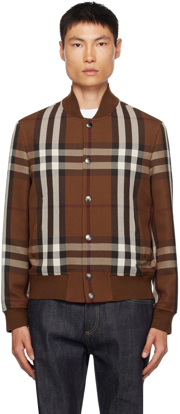 

Burberry Коричневый бомбер в клетку
