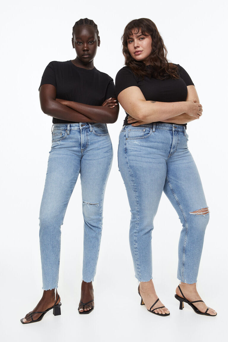 

Джинсы скинни до щиколотки H&M, синий