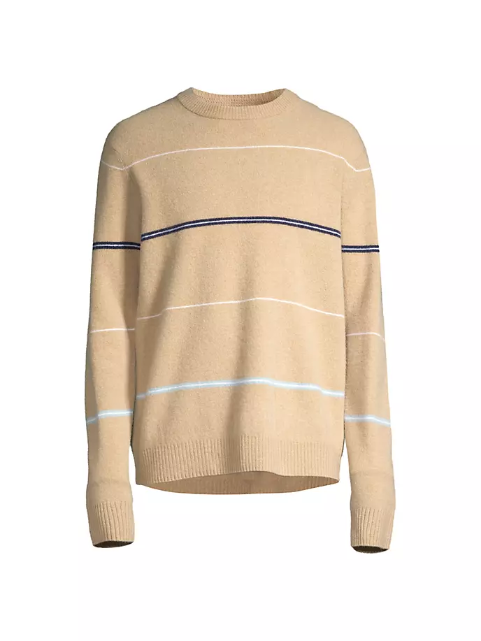 Полосатый свитер с круглым вырезом Vineyard Vines, цвет camel heather