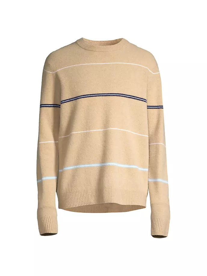 

Полосатый свитер с круглым вырезом Vineyard Vines, цвет camel heather