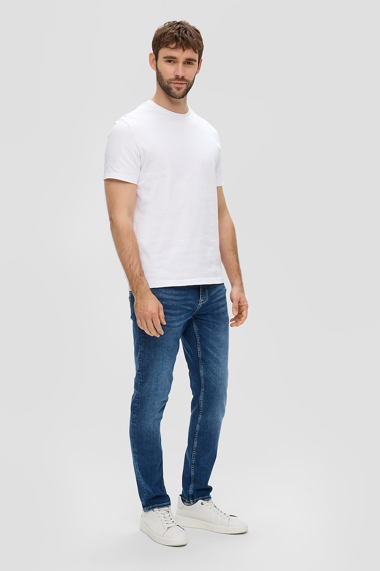 Джинсы с потертым эффектом S Oliver, синий прямые джинсы с потертым эффектом q s by s oliver белый