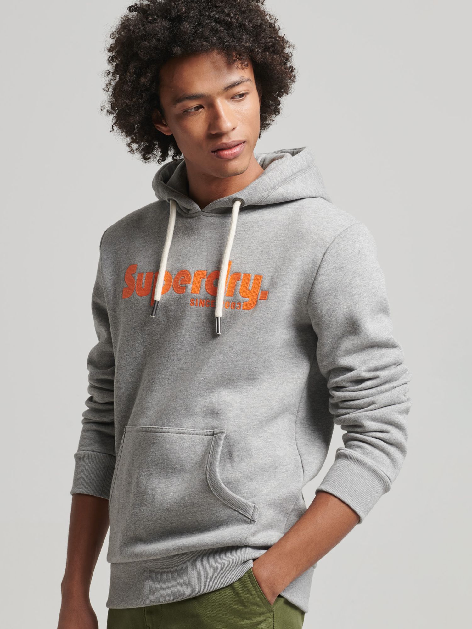 

Классическая толстовка Vintage Terrain Superdry, серая грит, Серый