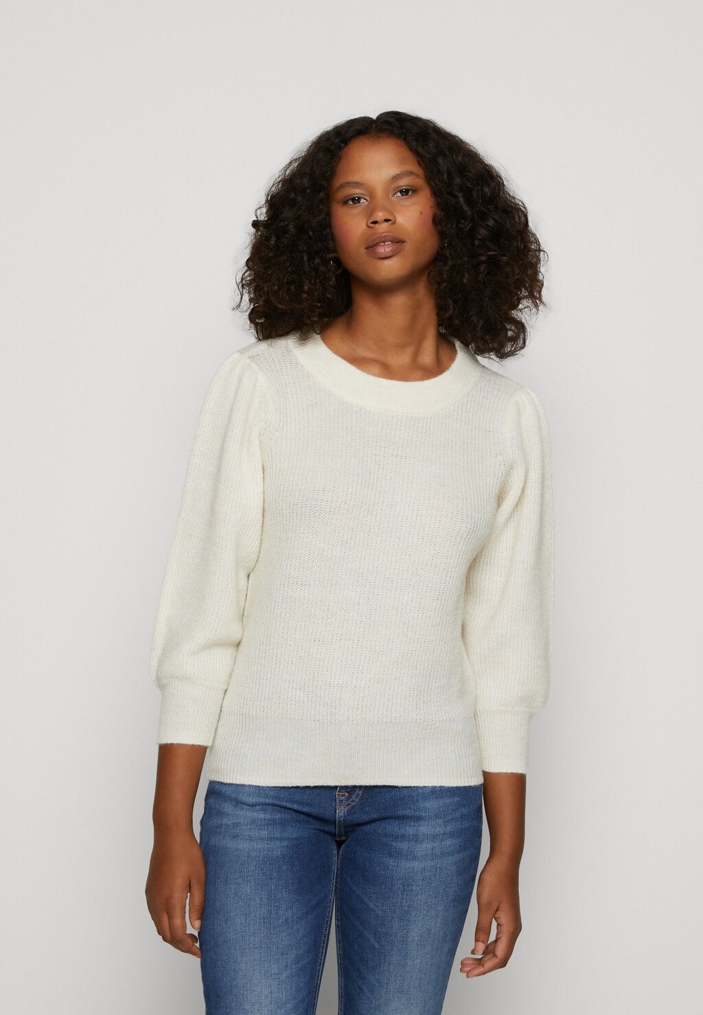 

Свитер Vero Moda Vmvigga 3/4 Ga Boo Rep, березовый меланж, Серый