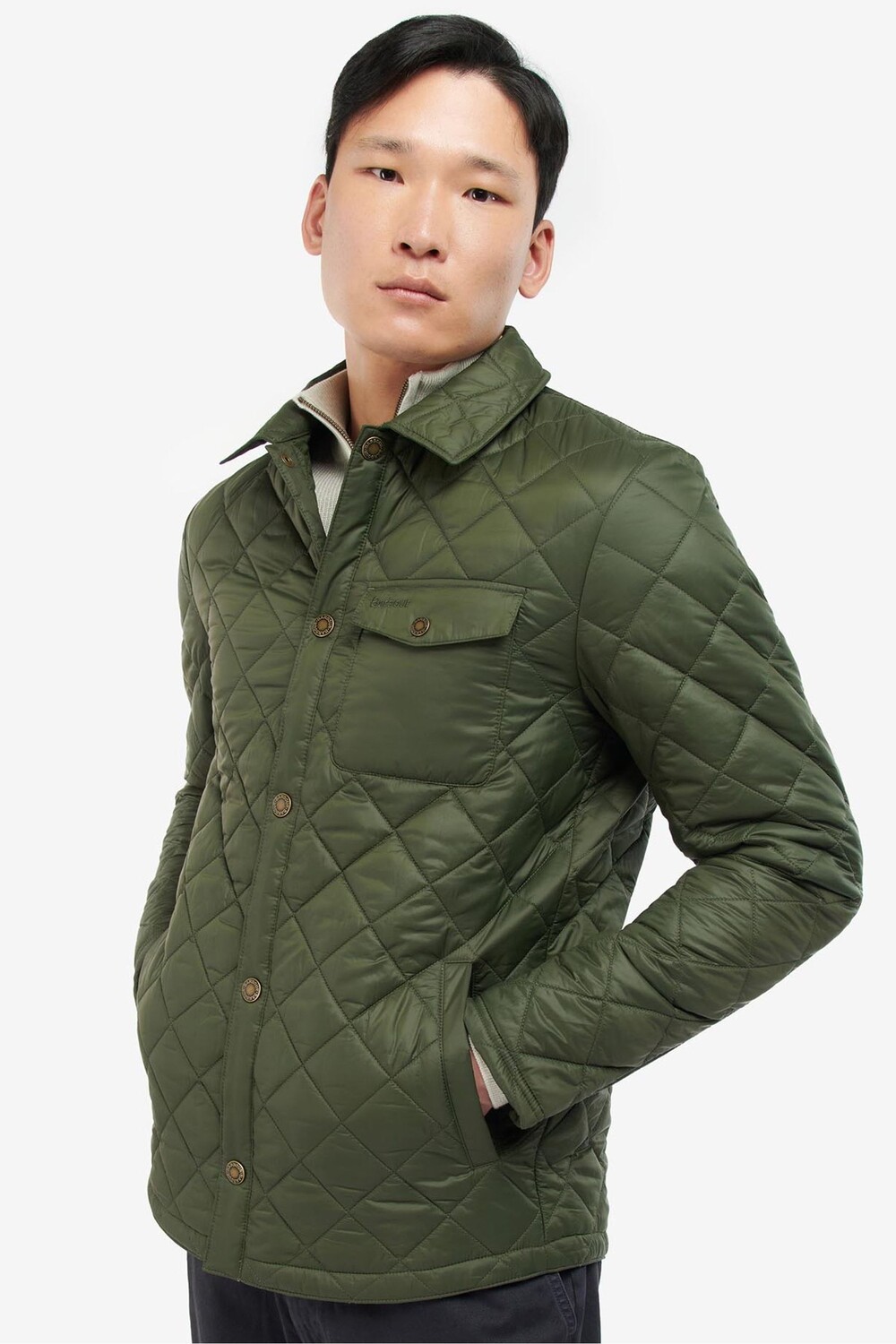 

Стеганая куртка для новичков Barbour, зеленый