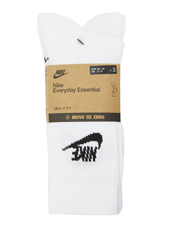 Белые жаккардовые мужские носки с логотипом essential на каждый день Nike