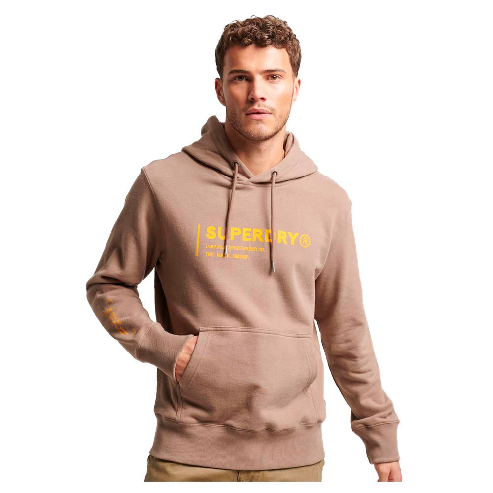 Худи Superdry Utility Sport Logo Loose, коричневый