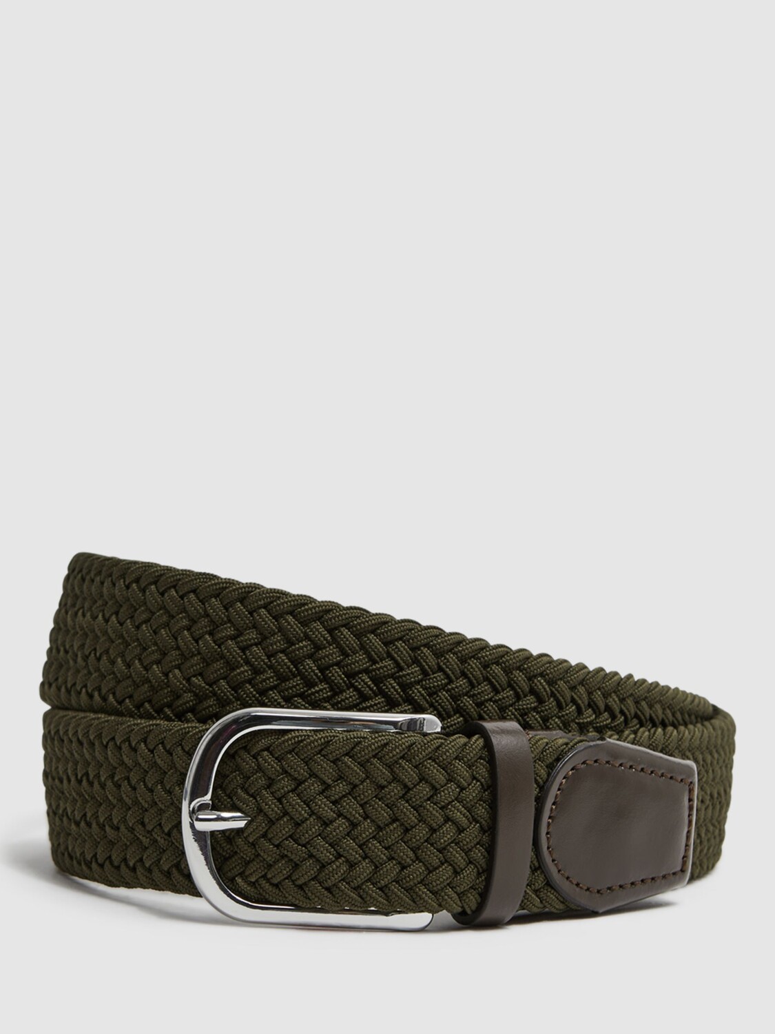 

Тканый ремень Reiss Elmont, хаки