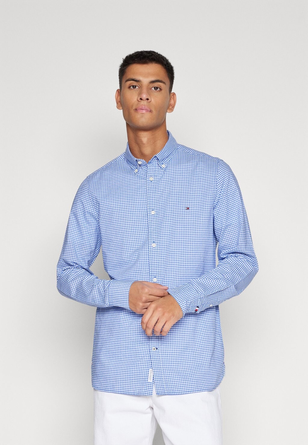 

Рубашка Flex Textured Gingham Tommy Hilfiger, цвет ultra blue/optic white